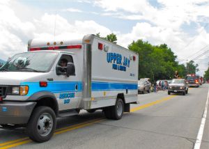 Ambulance crews, fire trucks, and many other vehicles make up the majority of participants