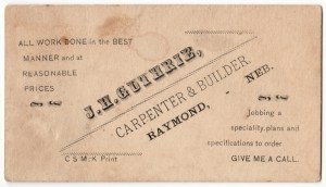 J.H.Guthrie Business Card